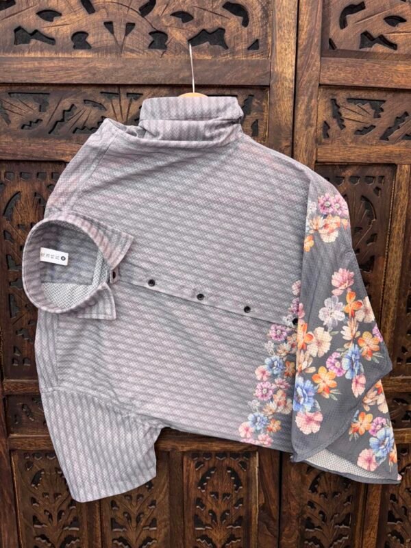 Beutifull Flower print shirt MEN'S EXCLUSIVE  COTTAN FABRIC PRINTED HALF SLEEVE SHIRT