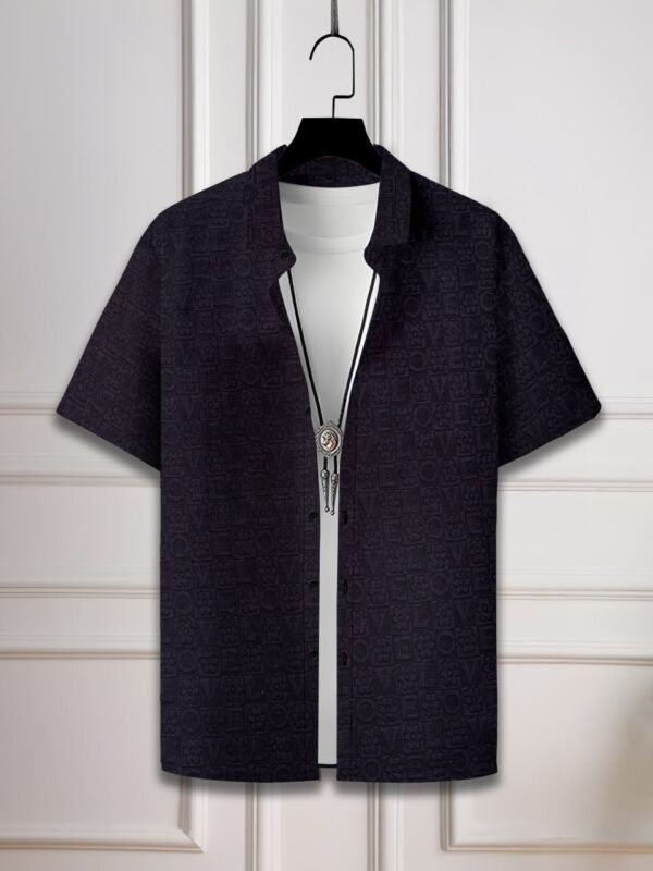 SUPERB IMPORTED  JACQUARD FABRIC FANCY HALF SLEEVE  SHIRT