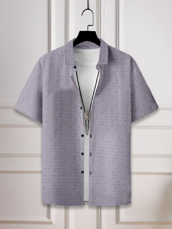 SUPERB IMPORTED  JACQUARD FABRIC FANCY HALF SLEEVE  SHIRT