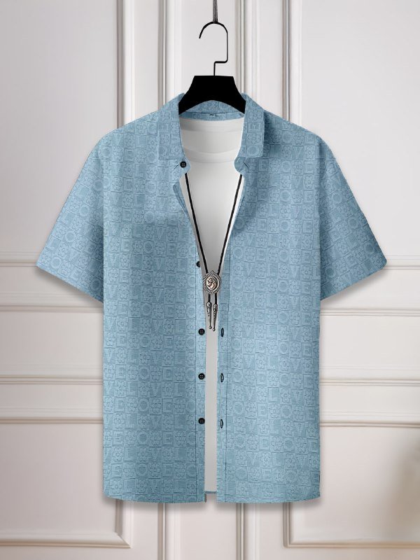 SUPERB IMPORTED  JACQUARD FABRIC FANCY HALF SLEEVE  SHIRT