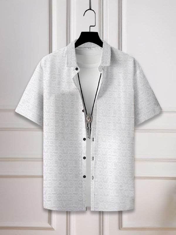 SUPERB IMPORTED  JACQUARD FABRIC FANCY HALF SLEEVE  SHIRT