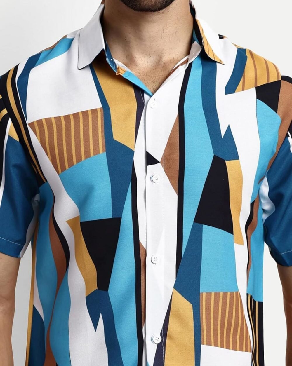 SUPERB IMPORTED POLYESTER LYCRA FABRIC FANCY HALF SLEEVE PRINTER SHIRT AND SHORTS - Image 3