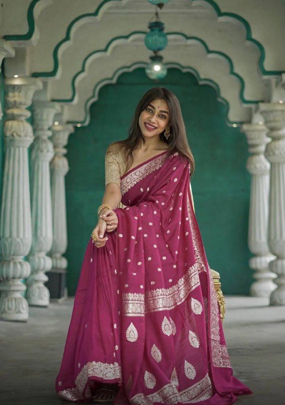 DESIGN : BEAUTIFUL RICH PALLU & SLAB WEAVING WORK ON ALL OVER THE SAREE.*